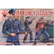 Red Box Policemen and Citizens 1/72