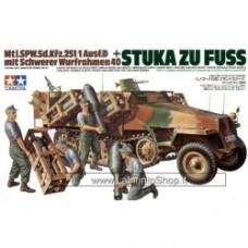 Tamiya 1:35German Sd.Kfz. 251/1 Stuka zu Fuss 1/35 Plastic Model Kit