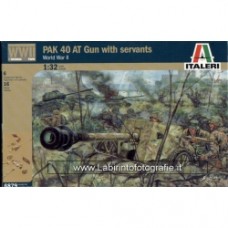 Italeri – WWII 1/32 PAK 40 AT GUN WITH SERVANT