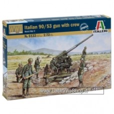 Italeri – 1/72 Italian 90/53 gun with crew