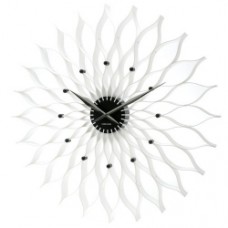 white Lotus Wall Clock - 50cm