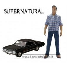 Supernatural Exclusive Sam Figure 1:18 with Impala Sedan 1:64 Scale Car