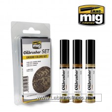Ammo Mig Oilbrushes Set 7503 Ground Tones Set