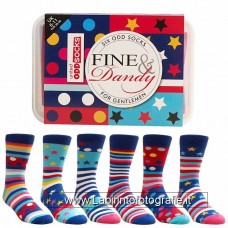 United Oddsocks Fine and Dandy - 6 Mens Odd Socks
