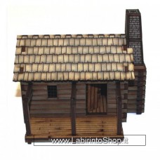 4-ground Settler's Log Timber Cabin 2 28mm