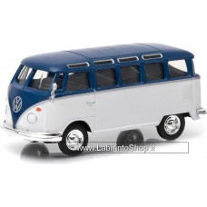 Greenlight 1:64 - Volkswagen Samba Bus White Blue  	