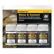 Vallejo Acrylic Paints 40ml Bottle 73.192 Set of 4 Stone and Cement 40 ml