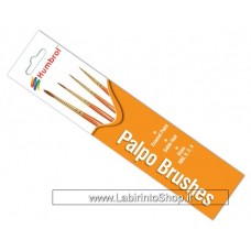 Humbrol Pennelli Palpo Brush Pack 000, 0, 2, 4