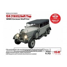 ICM 72472 G4 (1935 production), WWII German Staff Car, snap fit/no glue