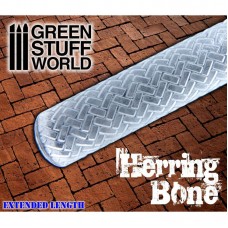 Green Stuff World Rolling Pin Herringbone