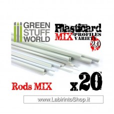 Green Stuff World ABS Plasticard - Profile - 20x RODs Variety Pack