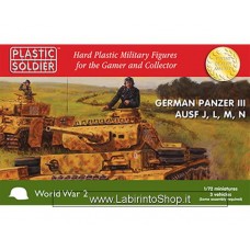 Plastic Soldier World War 2 German Panzer III Aufs J, L, M, N - 1/72 scale - 3 Vehicles