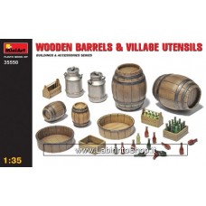 Miniart - 35550 - Wooden Barrels and Village Utensils