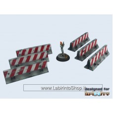 Micro Art Studio 28mm Sci-Fi Terrain: Road Barriers (6)