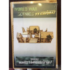 TTCombat Scenery World War Scenics Ruined Townhouse Set WAR002 - 15 mm scale