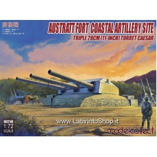 ModelCollect German Austrattfort Costal Artillery Site Triple 28 cm Turret (1/72)