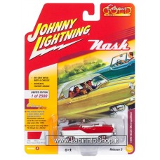 Johnny Lightning - Classic Gold - 1958 Nash Metropolitan - Mardi Gras Red/White