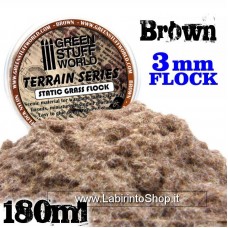 Green Stuff World Static Grass Flock 3 mm - Brown - 180 ml