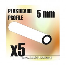 Green Stuff World ABS Plasticard - Profile TUBE 5 mm