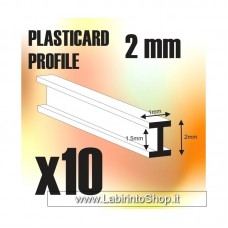 Green Stuff World ABS Plasticard - Profile DOUBLE-T 2 mm