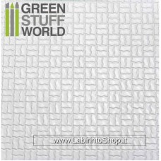 Green Stuff World ABS Plasticard - OFFSET CURVED Textured Sheet - A4
