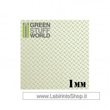 Green Stuff World ABS Plasticard - Thread DIAMOND 1mm Textured Sheet