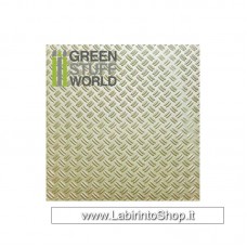 Green Stuff World ABS Plasticard - Thread DOUBLE DIAMOND Textured Sheet - A4