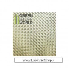 Green Stuff World ABS Plasticard - Thread DOUBLE DIAMOND Textured Sheet - A4