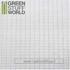 Green Stuff World ABS Plasticard - SMALL RECTANGLES Textured Sheet - A4
