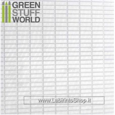 Green Stuff World ABS Plasticard - LARGE RECTANGLES Textured Sheet - A4