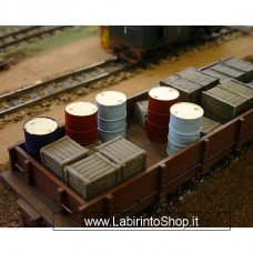 Unit Models - Oil Drums - O-021P - Asembled and Pre-Painted