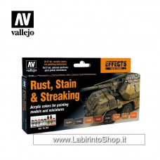 Vallejo Model Color Set - Color Series - Rust, Stain and Streaking 70.183