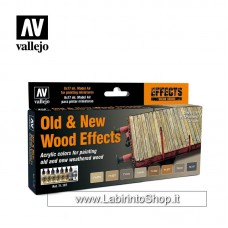 Vallejo Model Color Set - Air Color Series - Old and New Wood Effects 70.187