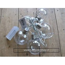 Large Led Clear Bulb Garland Battery Operated