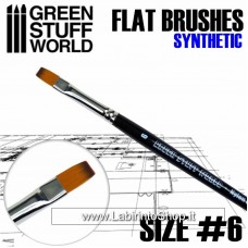Green Stuff World Flat Synthetic Brush Size 6