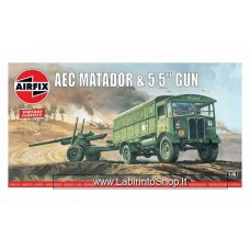 Airfix - 1/76 - Vintage Classics - AEC Matador and 5.5 Gun