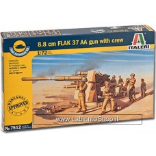 Italeri - 7512 - 8.8 cm Flak 37 AA Gun With Crew 1:72