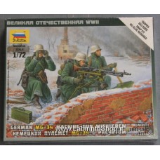 Zvezda German MG-34 Machine-gun With Crew 1941-1945 - 1/72 Nap Fit