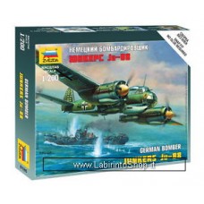 Zvezda German Bomber Junkers Ju-88 - 1/200 Nap Fit