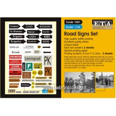 ETA Diorama - 1501 - WWII - 1/35 - Road Signs Set