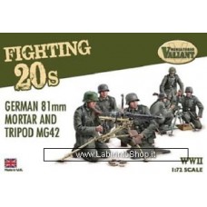 Valiant Minifigures - WWII - Fighting 20s - 1/72 - German 81mm Mortar and Tripod MG42