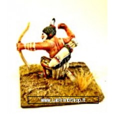 Dixon Minitures - Plains Wars - Indians - Half Naked - Kneeling Shooting Bow