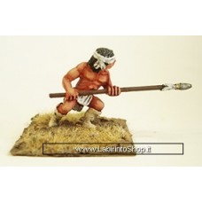 Dixon Minitures - Plains Wars - Indians - AP15 - Apache - half naked . thrusting with spear