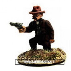 Dixon Minitures - Wild West - WG51 - Frockcoat - kneeling - firing revolver  