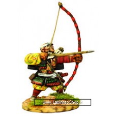 Dixon Minitures - Samurai Wars - 25-21 - Monk Archer, bareheaded shooting bow