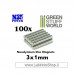 Green Stuff World Neodymium Magnets 3x1mm - 100 units (N35)
