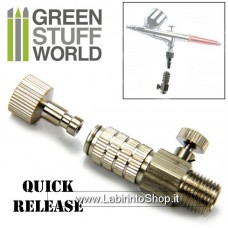 Green Stuff World Airbrush QuickRelease Adaptor with Air Flow Control 1/8