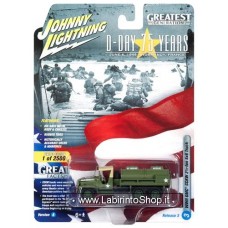 Johnny Lightning WWII Greatest Generation D-Day 75 Years Ver B GMC CCKW 2-1/2 ton 6x6 Truck 1/64  Dirty Version