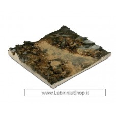Vallejo - Diorama Bases - Rubble Street Section - 1/35 - 14x14 cm Non Dipinto