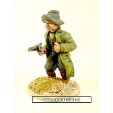 Dixon Miniatures - Old West - Man gut-shot still firing from hip